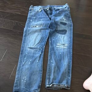 Barely worn and practically new Ralph Lauren Relaxed Fit Jeans with Distressing